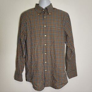 Scott Barber Rainbow Plaid Button-Down Shirt size Medium